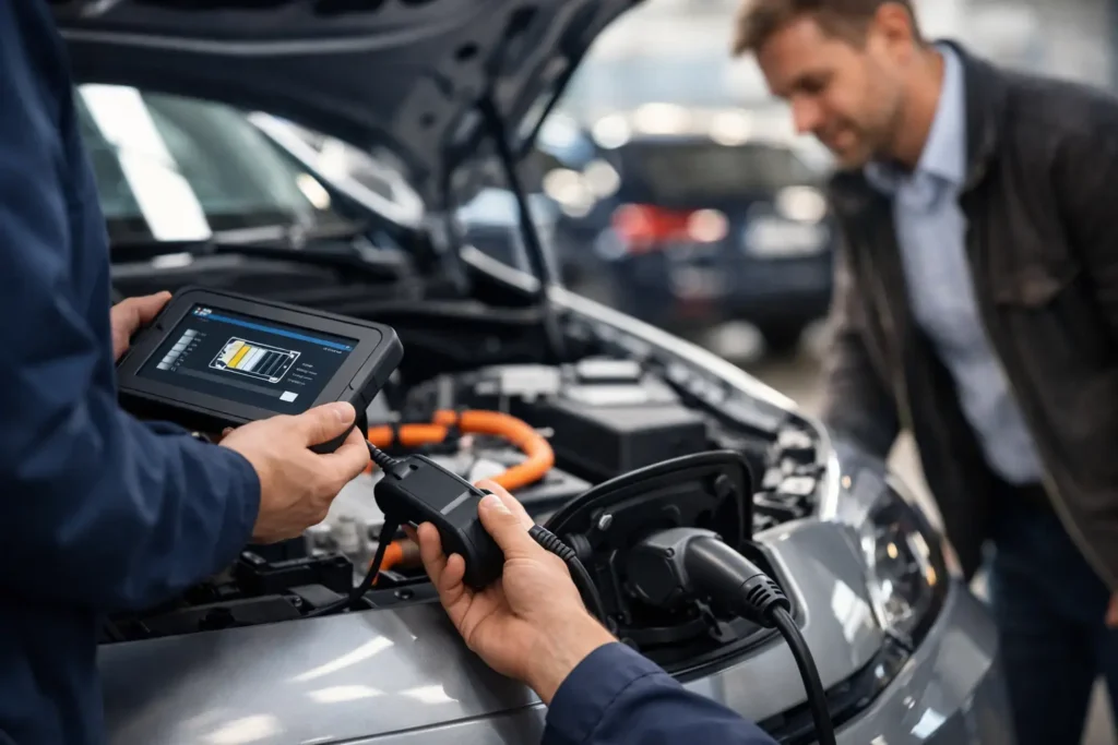 Batterijconditie tweedehands auto bepalen