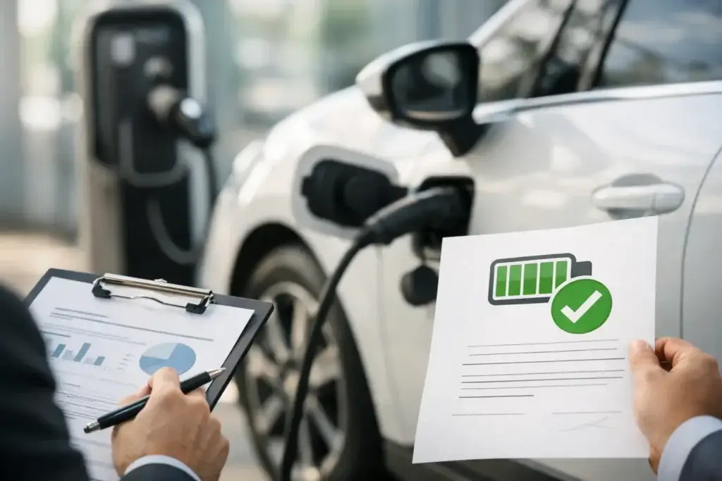 Officieel batterijcertificaat elektrische auto